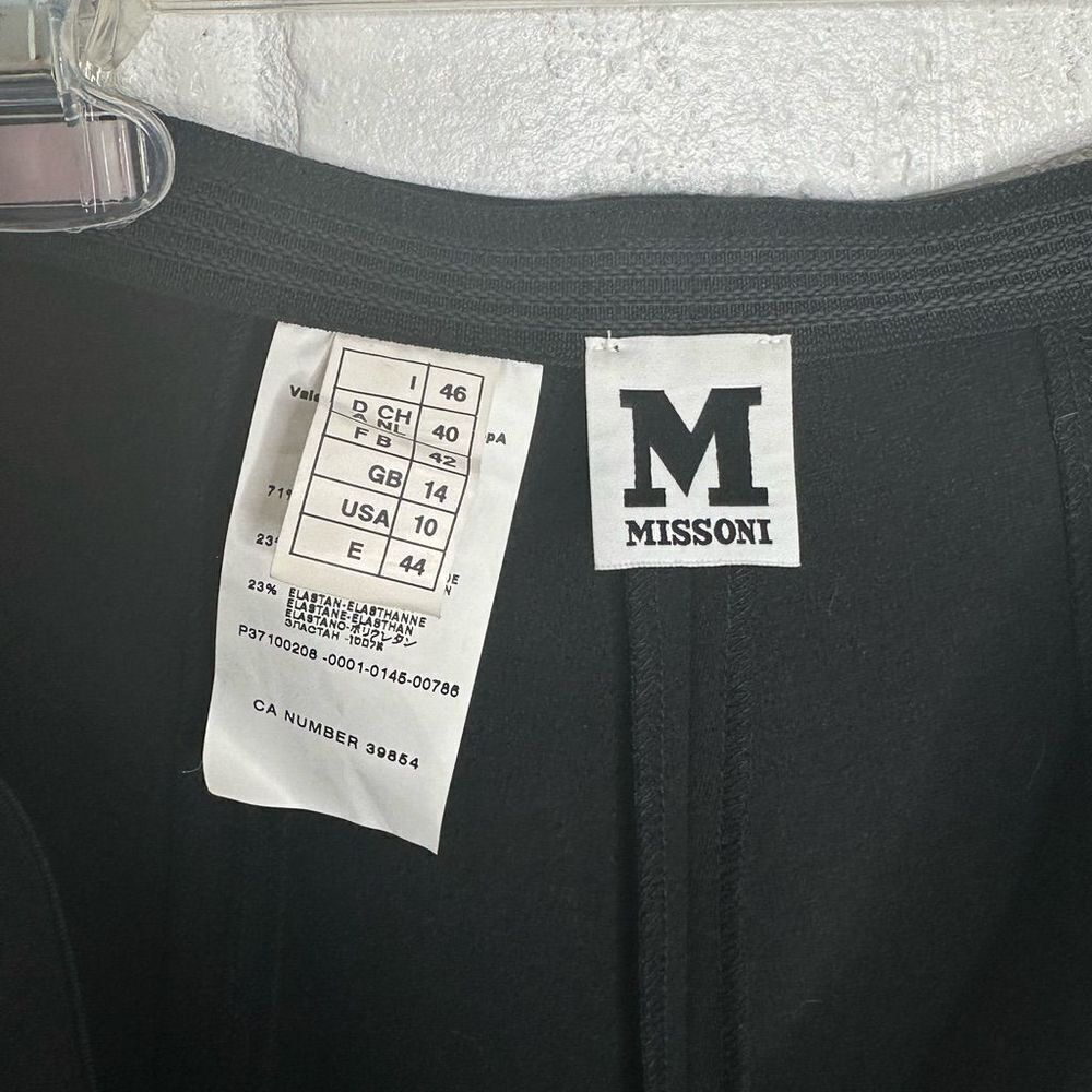 M Missoni Black Viscose Stretch Pants‎ size US 10 - Picture 5 of 6
